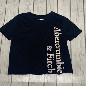 Abercrombie kids black crop tshirt
